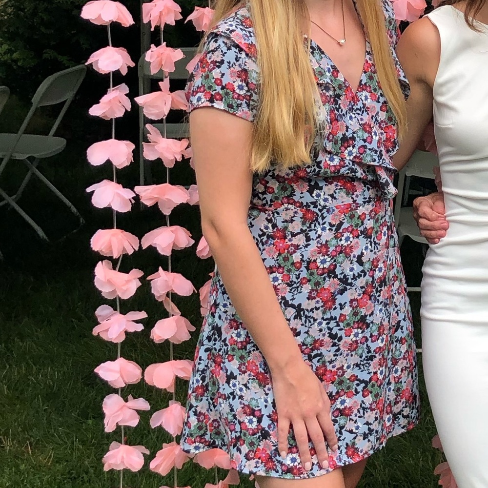 Top shop floral wrap dress
